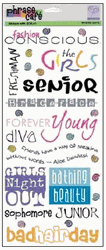 Forever Young, Phrase Cafe, 12x6", scrapbook stickers (Sticko)