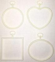 Frames, White, 4 pack assortment (MCG Textiles)