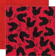 French Kitchen Collection, Les Poulets, double-sided, Chicken scrapbook paper (Reminisce)<br><font color=red>50% off</font> 