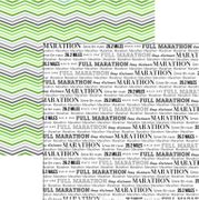 Full Marathon & Green Chevron, double-sided, running & sports scrapbook paper (Stamping Station)