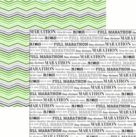 Full Marathon & Green Chevron, double-sided, running & sports scrapbook paper (Stamping Station)