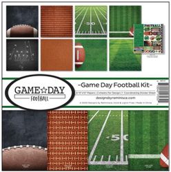Game Day Football Kit, 8 scrapbook papers & 1 sticker sheet (Reminisce)