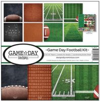 Game Day Football Kit, 8 scrapbook papers & 1 sticker sheet (Reminisce)