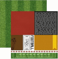 Game On Collection,  All Star, football, sports, double-sided scrapbook paper (Kaisercraft)<br><font color=red>50% off</font>