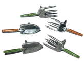 Garden Tools, scrapbook brads, 12/pk (Eyelet Outlet)