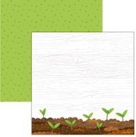 Gardening, double-sided scrapbook paper (Scrapbook Customs)