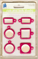 Gelly O's Charm Frames, Berry 6/pk, scrapbook (Rob & Bob Studio)<br><font color=red>Save 25%</font>