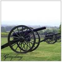 Gettysburg Cannons, Civil War, scrapbook papers (Stamping Station)