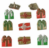 Gift Boxes, Christmas scrapbook brads, 12/pk (Eyelet Outlet)  