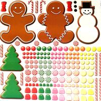 Gingerbread Lane - Gingerbread Men, Die Cut Cardstock Stickers, Christmas scrapbook (Reminisce)