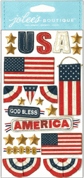 God Bless America, 3D scrapbook stickers, Le Grande (Jolee's Boutique)