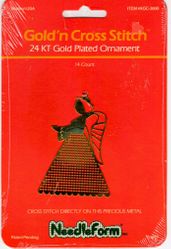 Gold'n Cross Stitch Ornament, Angel (Needleform)