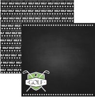 Golf, Chalkboard Sports, double-sided scrapbook paper (Scrapbook Customs)
