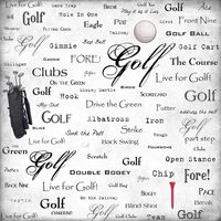Golf, scrapbook paper (Stamping Station)