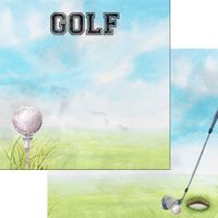 Golf Watercolor, double sided scrapbook paper (Stamping Station)