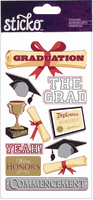 Graduation, scrapbook stickers (Sticko)<br>(5_choices)
