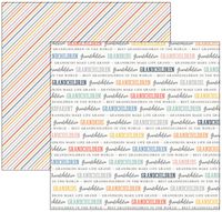 Grandchildren, family, double-sided scrapbook paper (Scrapbook Customs)