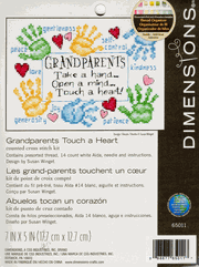 Grandparents Touch A Heart, Jiffy Mini cross stitch kit (Dimensions)