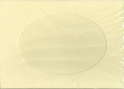 Greeting Cards & Envelopes, LARGE, 5x7", Oval opening, 5/pk, Ivory<br><font color=red>50% off</font> 