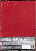 Greeting Cards with envelopes, 5" x 7", RED, 8/pk (DMC)<br><font color=red>50% off</font>