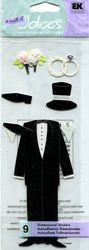 Groom wedding, A Touch of Jolee, scrapbook stickers (Jolee's Boutique)