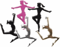 Gymnast & Dancing, scrapbook brads (Eyelet Outlet) 