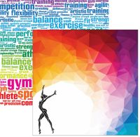 Gymnastics Collection, Competition, double-sided scrapbook paper (Reminisce)