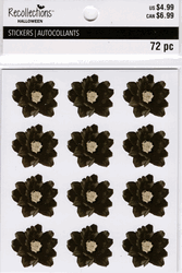 Halloween: Black Flowers, scrapbook stickers 4x4" (Recollections)<br><font color=red>40% off</font>