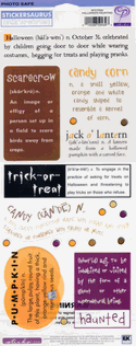 Halloween Haunting, Stickersaurus Phrase scrapbook stickers, 12"x5" (Sticko)