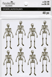 Halloween, Skeletons, scrapbook stickers 4x7" (Recollections)<br><font color=red>40% off</font>