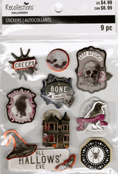 Halloween, Spooky Icons, 3D scrapbook stickers 4x5" (Recollections)<br><font color=red>40% off</font>