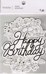 Happy Birthday, 3D scrapbook stickers 4x5" (Recollections)