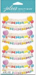 Happy Birthday banners, 3D scrapbook stickers, Le Grande (Jolee's Boutique)