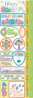 Happy Easter Collection, Combo stickers, 4x12", cardstock die-cut scrapbook stickers (Reminisce)