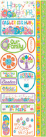 Happy Easter Collection, Combo stickers, 4x12", cardstock die-cut scrapbook stickers (Reminisce)