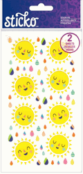 Happy Suns, TWO SHEETS< scrapbook stickers (Sticko)