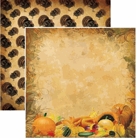 Harvest Collection, Fall Harvest, Thanksgiving, double-sided scrapbook paper (Reminisce)<br><font color=red>25% off</font>