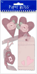Hearts, scrapbook stickers (Paper Bliss) 
