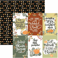 Hello Autumn Collection, Be Grateful, Thanksgiving double-sided, scrapbook paper (Reminisce)<br><font color=red>25% off</font> 