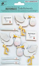 Hello Baby, 3D Scrapbook stickers, 8/pk (Little Birdie)<br><font color=red>25% off</font>