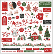Holly & Ivy Collection - 12 x 12 Christmas Cardstock Stickers - Elements (PhotoPlay)<br><font color=red>25% off<font>