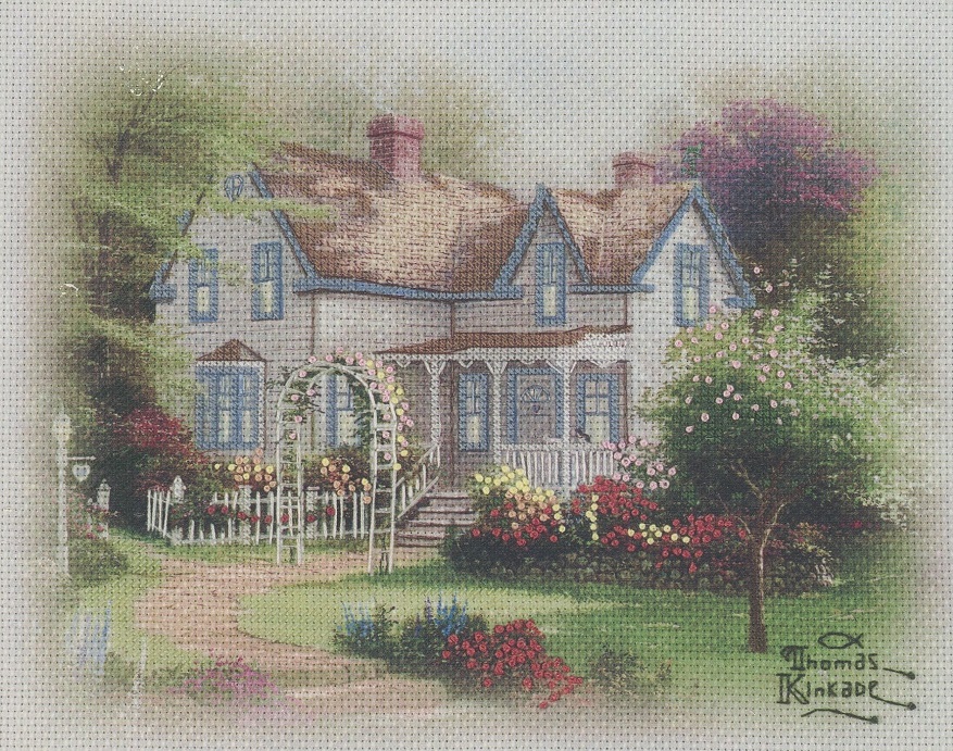 Home is Where the Heart is II, embellished cross stitch kit, 8x10