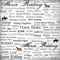 Horse Riding, scrapbook paper (Stamping Station)