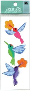 Hummingbirds, 3-D SLIM scrapbook stickers (Jolee's By You)