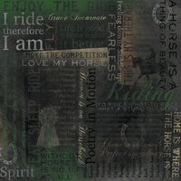 I Love My Horse Collage, horse & equestrian scrapbook paper (Karen Foster)