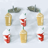 Iced Coffee, scrapbook brads, 12/pack (Eyelet Outlet)