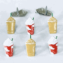 Iced Coffee, scrapbook brads, 12/pack (Eyelet Outlet)
