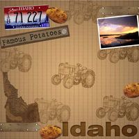 Idaho, Travel, States, scrapbook paper (Stamping Station)