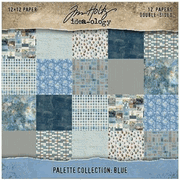 Idea-ology, Palette Collection - Blue, double-sided cardstock 12/Pkg (Tim Holtz)