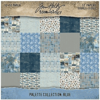 Idea-ology, Palette Collection - Blue, double-sided cardstock 12/Pkg (Tim Holtz)
